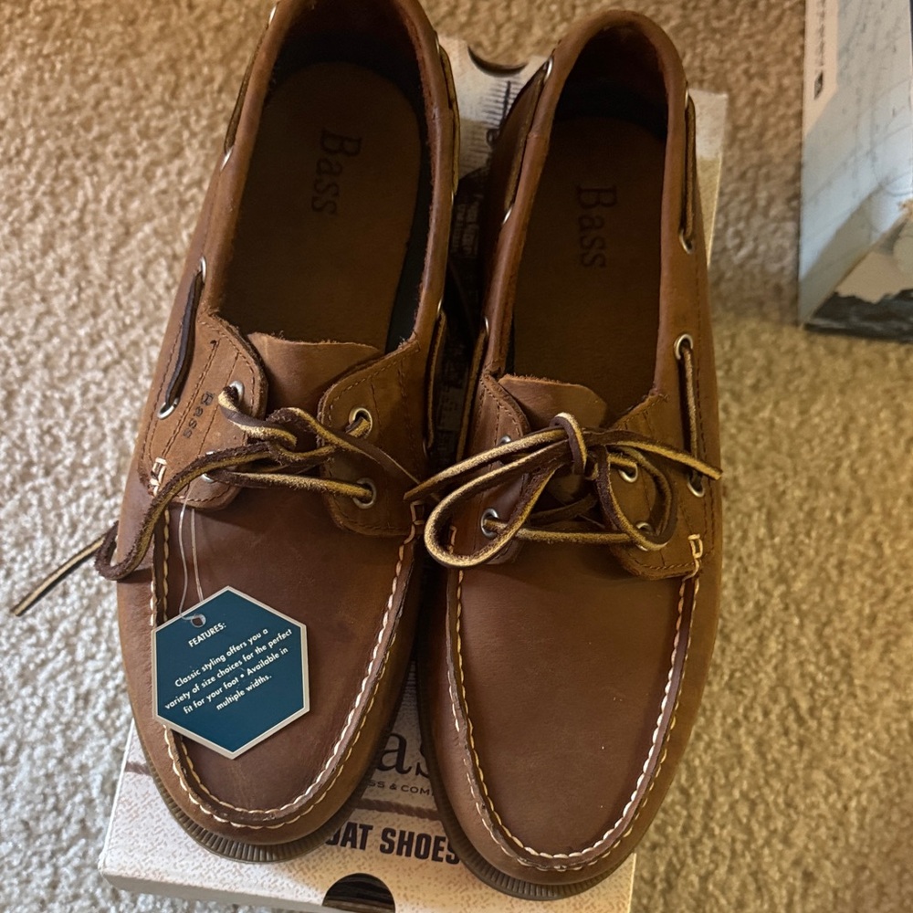 G.H. Bass & Co. Brown Leather Boat Shoes